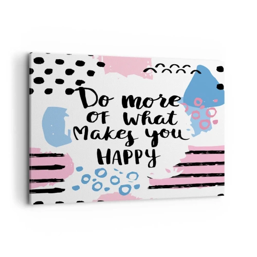 Quadro em tela - Como ser feliz - 120x80 cm