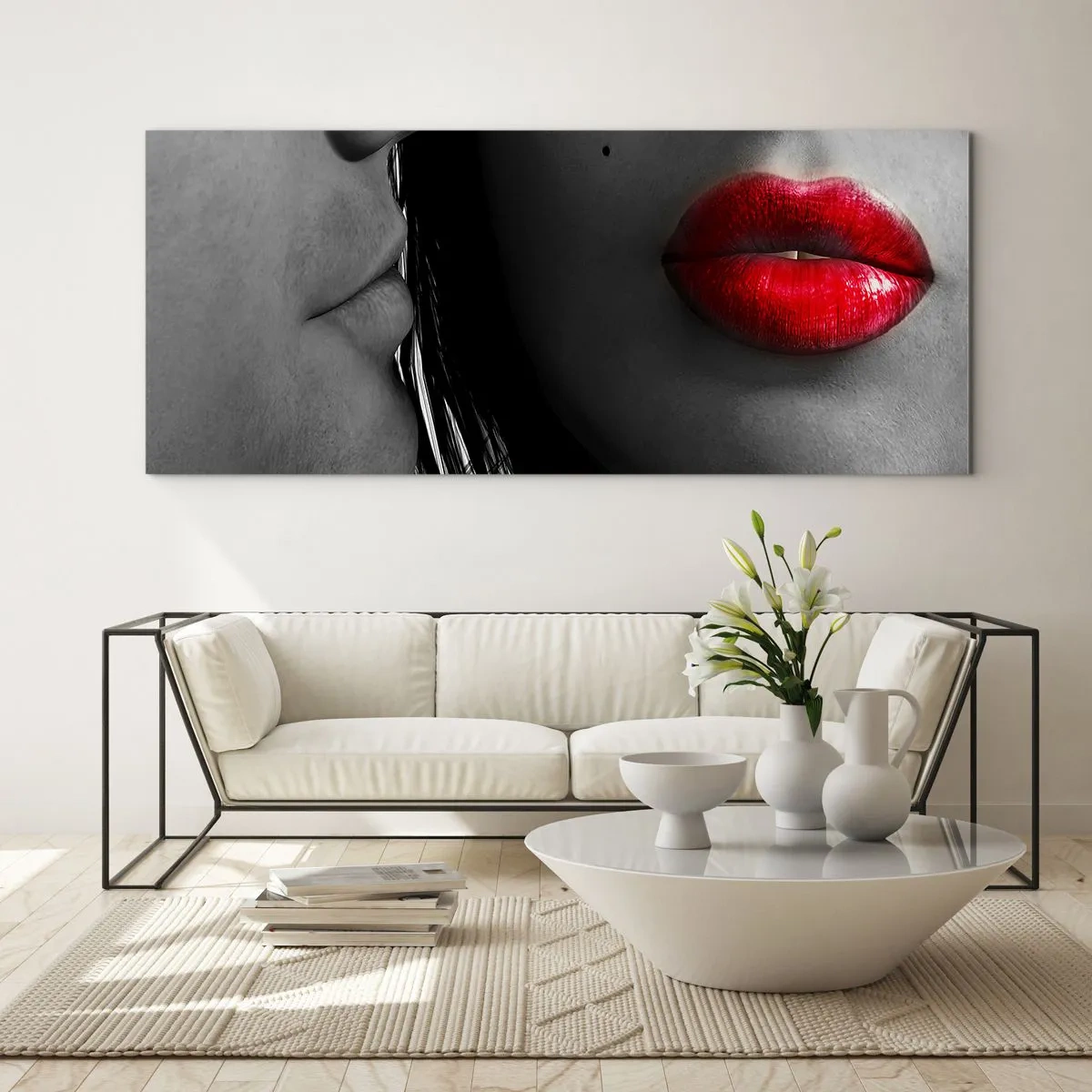 Quadro em vidro - Cara a cara  - 120x50 cm