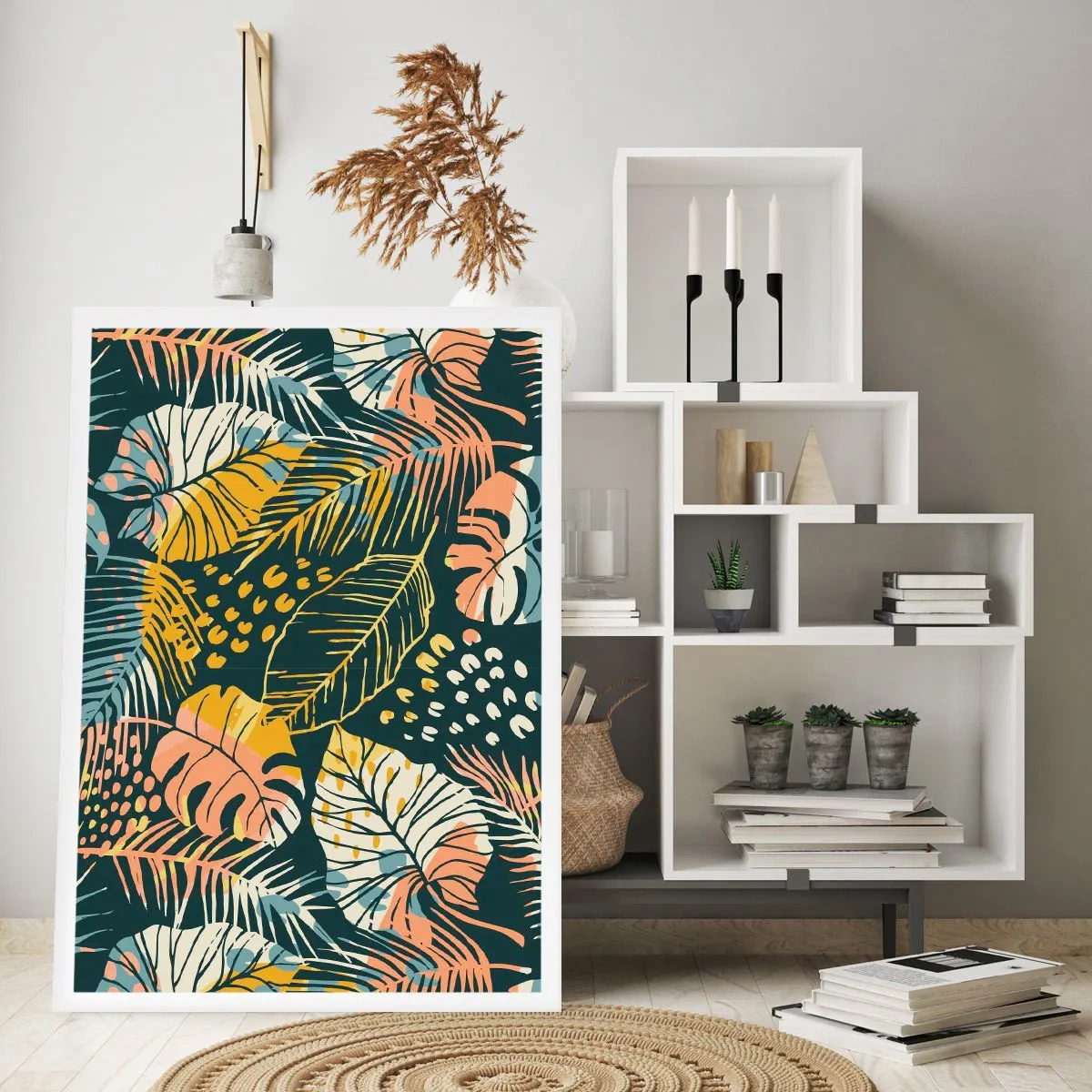 Pôster - Fantasia de folhas - 40x50 cm