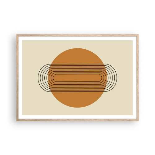 Pôster com moldura de carvalho claro - O plano perfeito - 100x70 cm