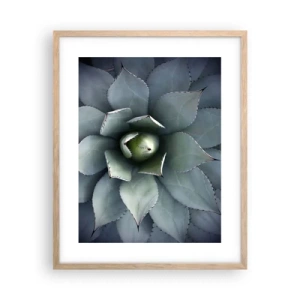 Pôster com moldura de carvalho claro - Atrai e adverte - 40x50 cm