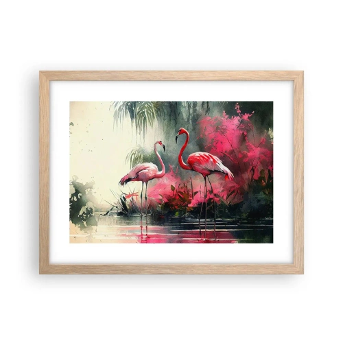 Pôster com moldura de carvalho claro - Uma lição de graça natural - 40x30 cm