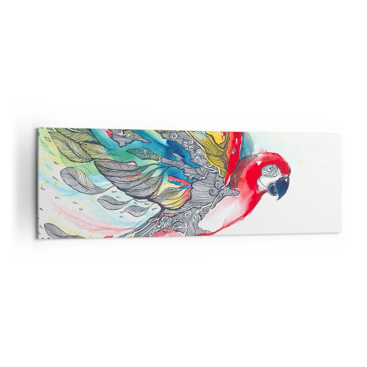 Quadro em tela - Viva com cor - 160x50 cm