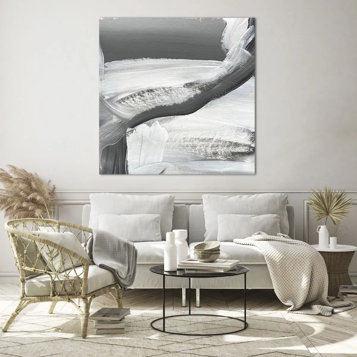 Quadro em vidro - Um movimento decisivo - 70x70 cm