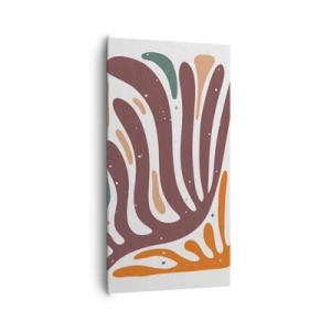 Quadro em tela - Composição orgánica radiante - 65x120 cm