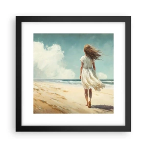 Pôster com moldura preta - Para encontrar o sol e o vento - 30x30 cm