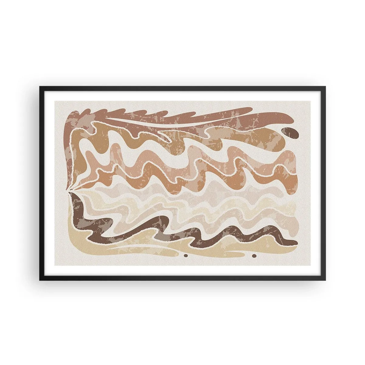 Pôster com moldura preta - Boa energia – boas emoções - 91x61 cm