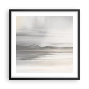 Pôster com moldura preta - Distância pensativa - 50x50 cm