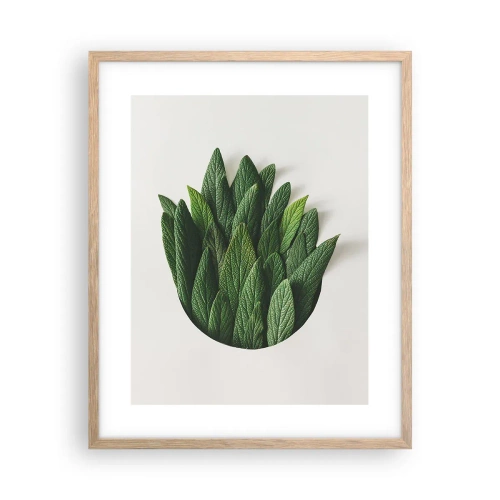 Pôster com moldura de carvalho claro - Curiosidade indomável - 40x50 cm