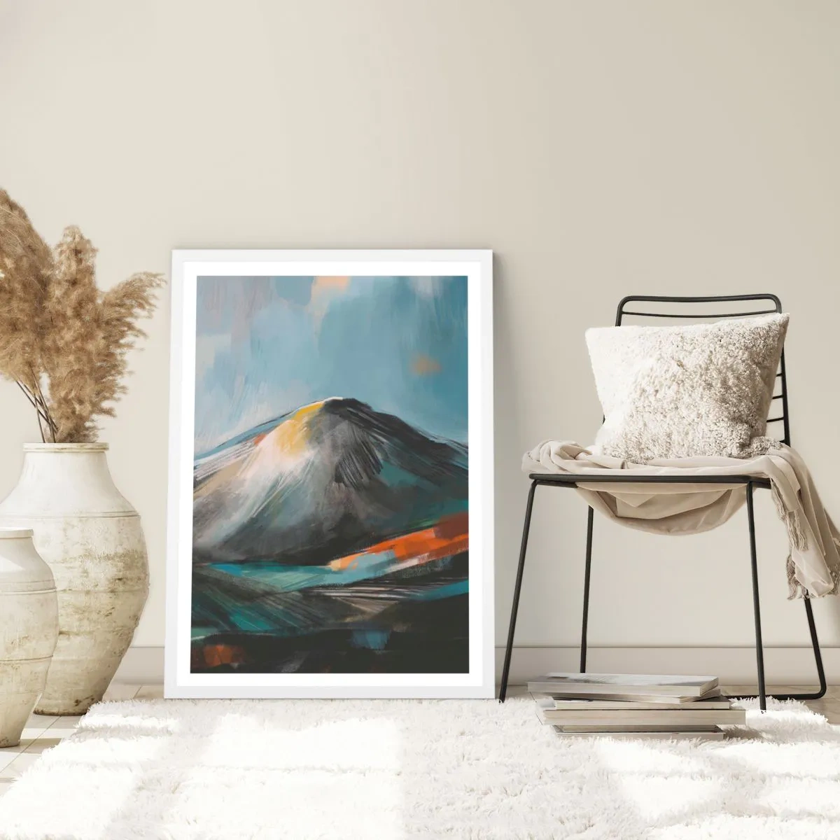 Pôster em moldura branca - Cru e lindo - 50x70 cm