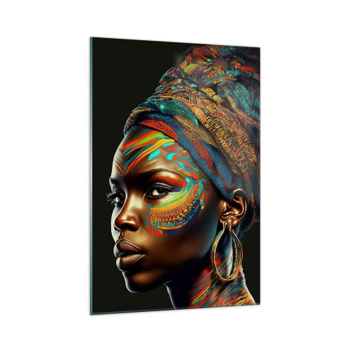 Quadro em vidro - Rainha africana - 70x100 cm