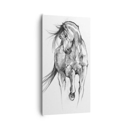 Quadro em tela - Num trote gracioso - 65x120 cm