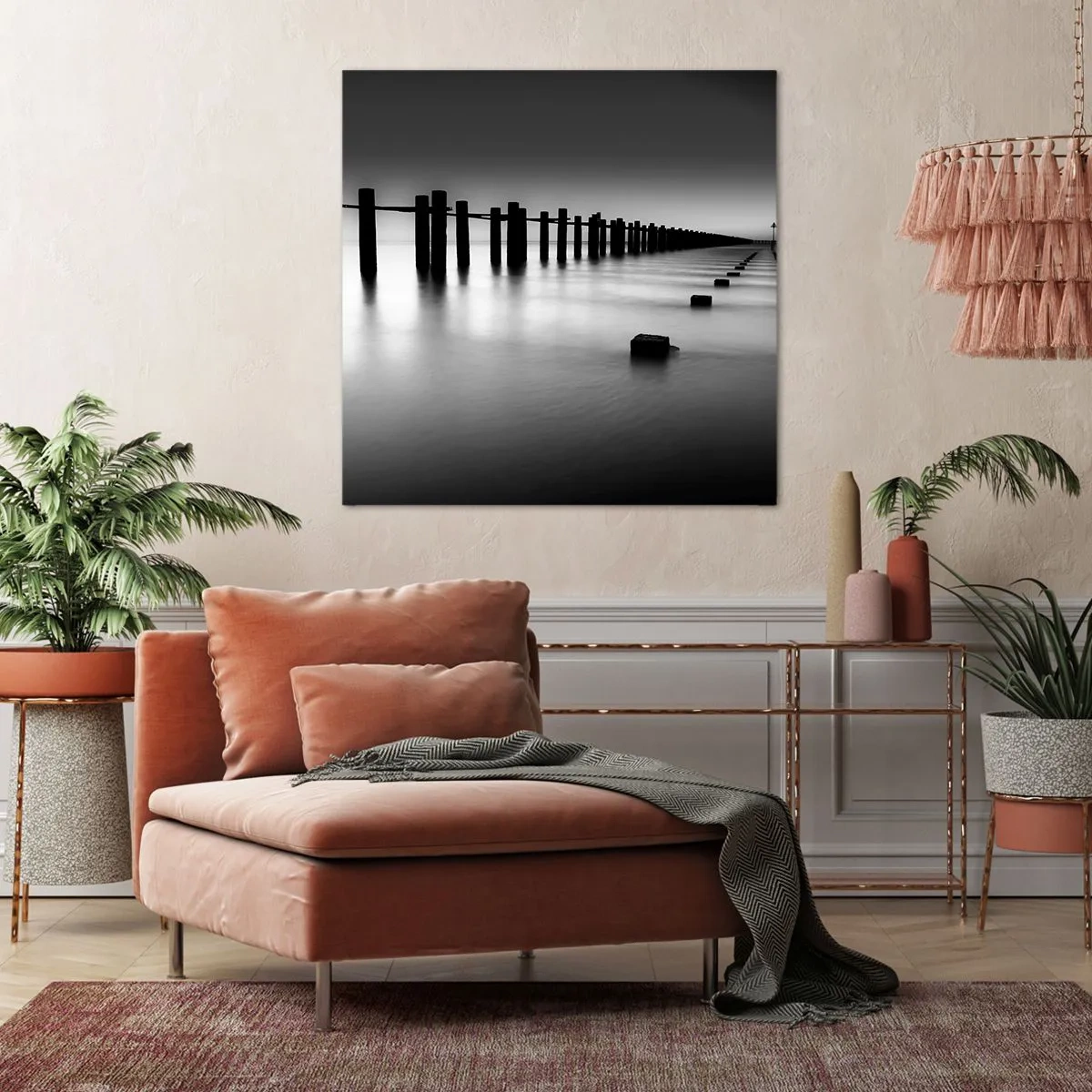 Quadro em tela - O cinza no nevoeiro - 50x50 cm