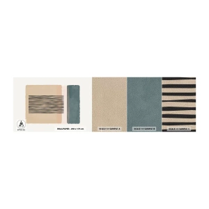 Amostra de papel de parede Premium Sand - Está tudo bem - Abstração, Gráficos, Minimalismo - 100x30 cm