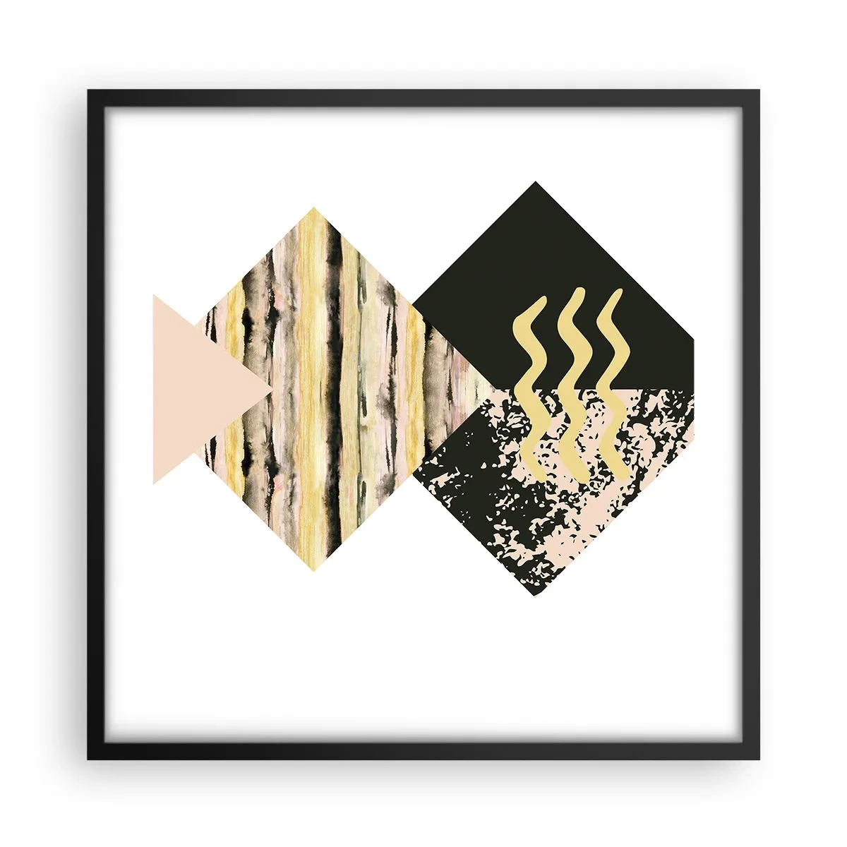 Pôster com moldura preta - Não é tão simples assim - 50x50 cm