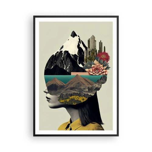 Pôster com moldura preta - Mulher – sempre um mistério - 70x100 cm