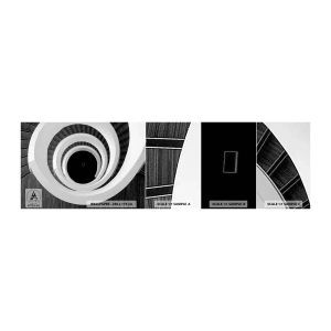 Amostra de papel de parede autocolante Deluxe Sticker - Ao âmago - Pedaço, Abstração, Escada em espiral - 100x30 cm