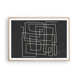 Pôster com moldura de carvalho claro - Não é tão simples - 100x70 cm