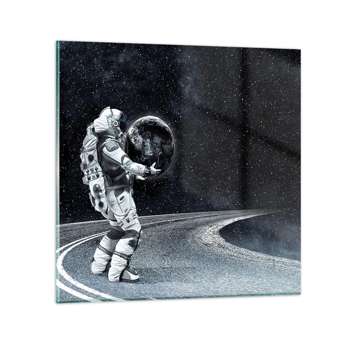 Quadro em vidro - Na Via Láctea - 40x40 cm