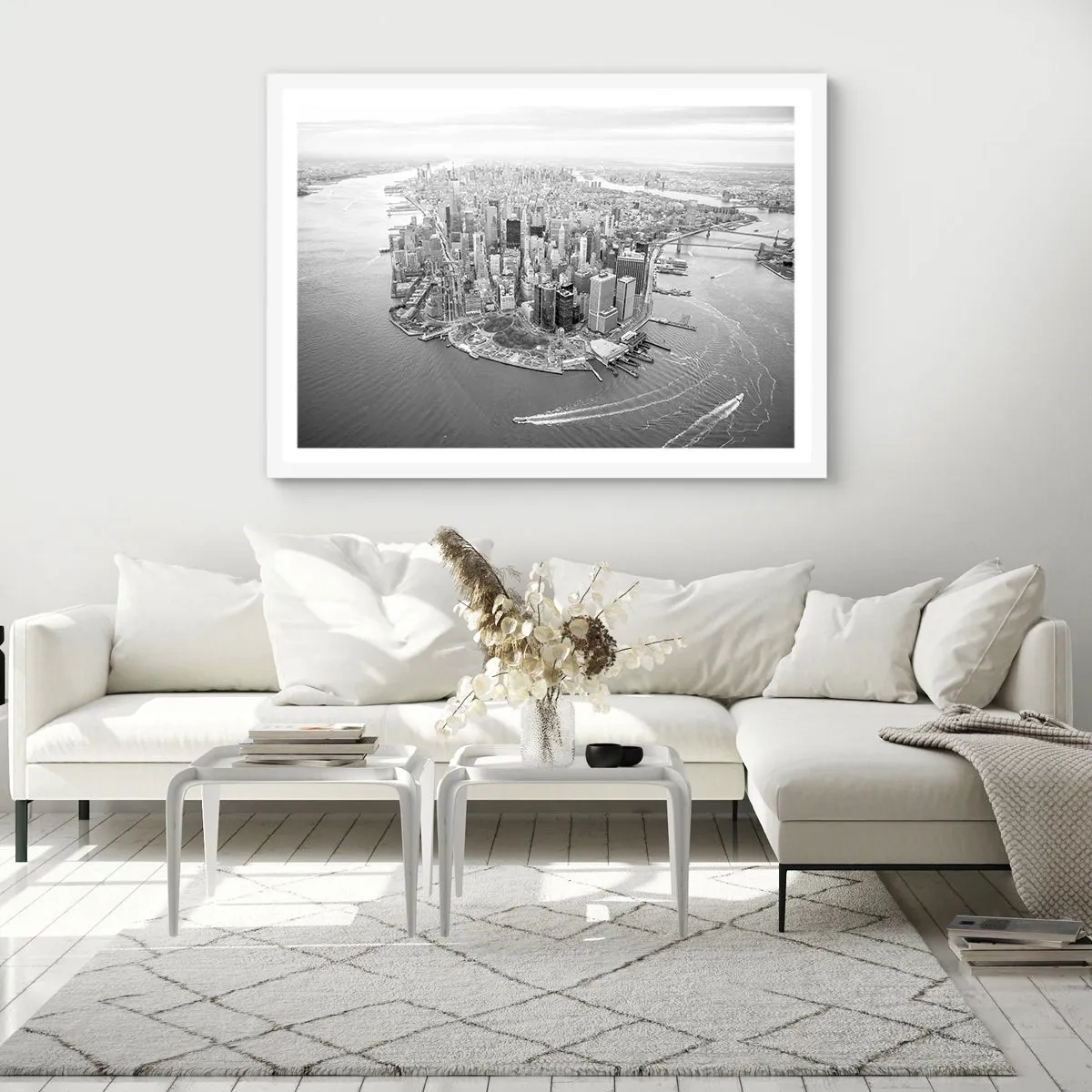 Pôster em moldura branca - Como não amar? - 40x30 cm