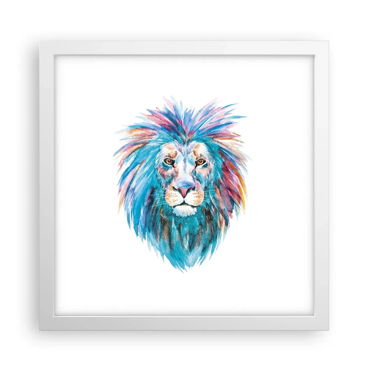 Pôster em moldura branca - Aura eletrizante - 30x30 cm