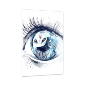 Quadro em vidro - Cara a cara com o selvagem - 70x100 cm