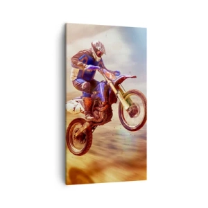 Quadro em tela - Vertigem da motocicleta - 45x80 cm