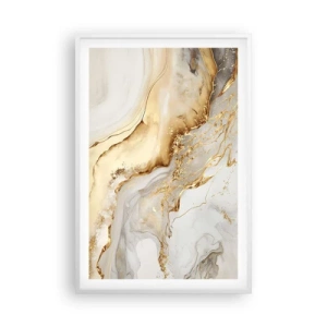 Pôster em moldura branca - Abstração: beleza e bondade - 61x91 cm