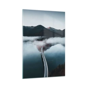 Quadro em vidro - Sobre a água tão lisa quanto um espelho - 70x100 cm