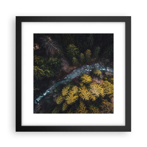 Pôster com moldura preta - Rápido e cada vez mais rápido - 30x30 cm