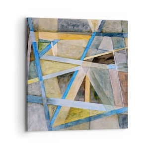 Quadro em tela - Em linha reta ou na diagonal? - 70x70 cm