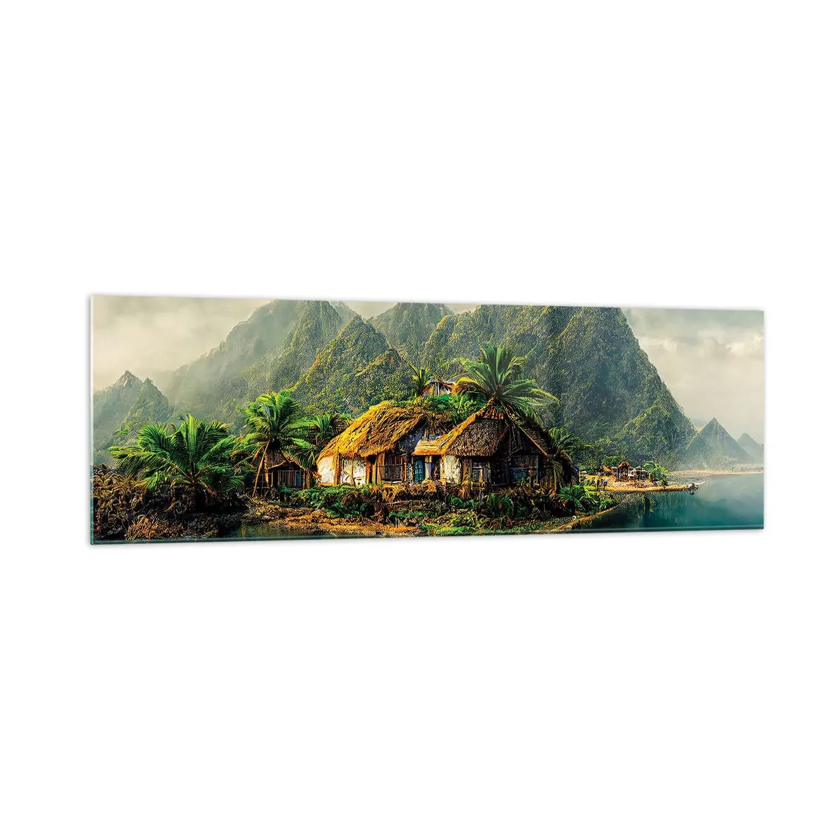 Quadro em vidro - Paraíso Tropical - 160x50 cm
