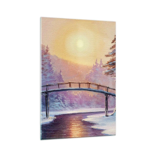 Quadro em vidro - Quatro estações - inverno - 70x100 cm