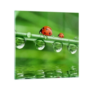 Quadro em vidro - Estrada do verão - 70x70 cm