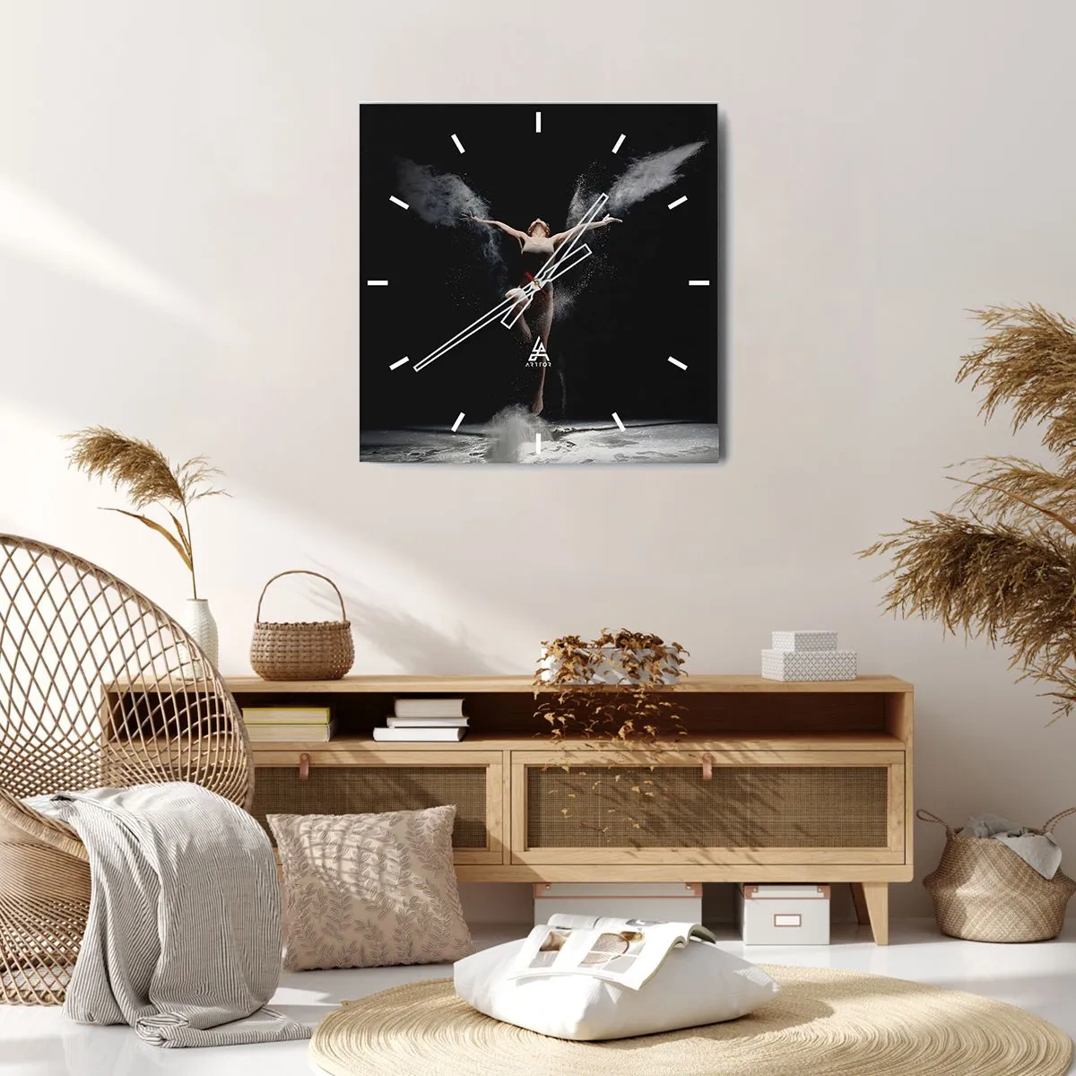 Relógio de parede - Relógio em vidro - Os elfos existem - 40x40 cm