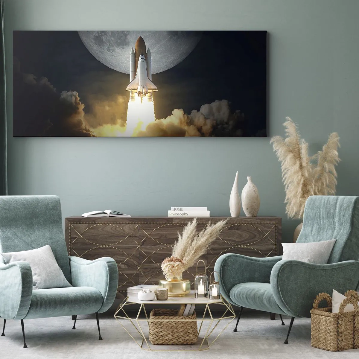 Quadro em tela - O início de uma aventura sobrenatural - 140x50 cm