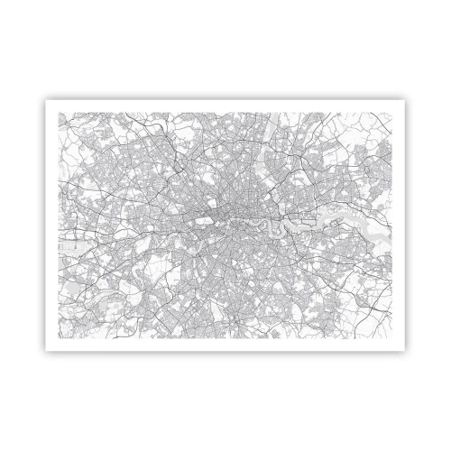 Pôster - Mapa do labirinto de Londres - 100x70 cm