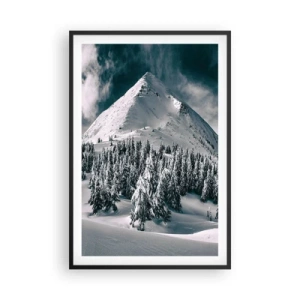 Pôster com moldura preta - Terra de neve e gelo - 61x91 cm