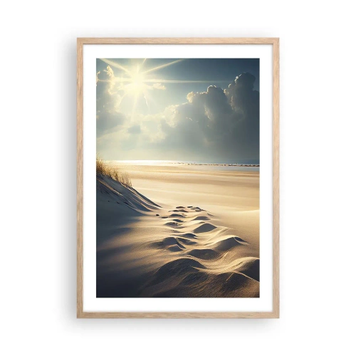 Pôster com moldura de carvalho claro - Uma paisagem relaxante - 50x70 cm