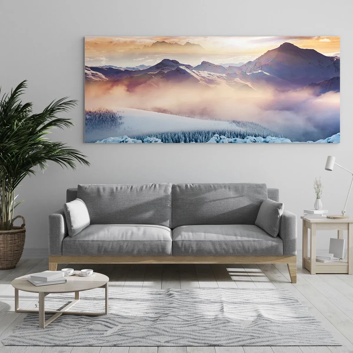 Quadro em vidro - O poder e a pureza da natureza - 90x30 cm