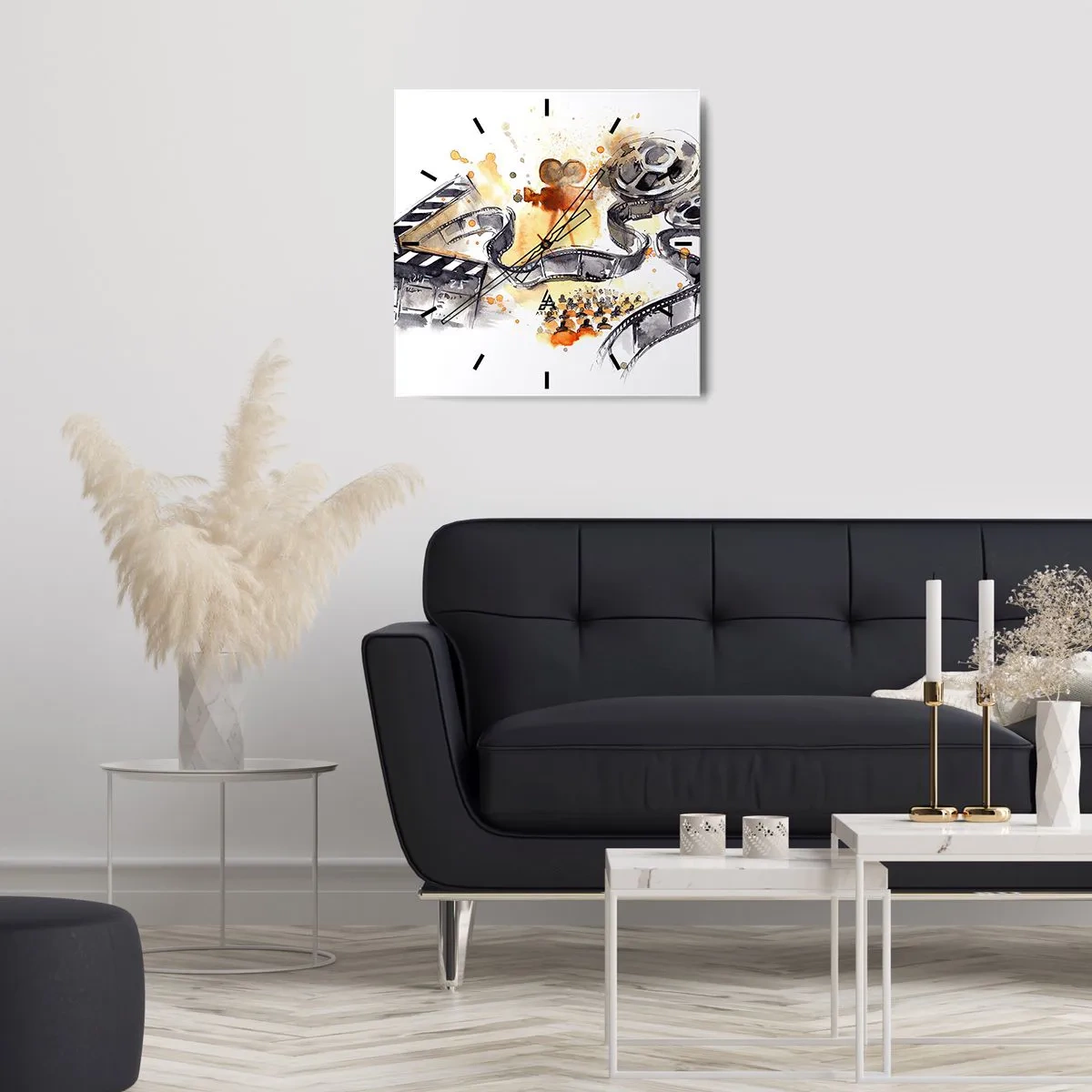 Relógio de parede - Relógio em vidro - Na terra dos sonhos - 40x40 cm