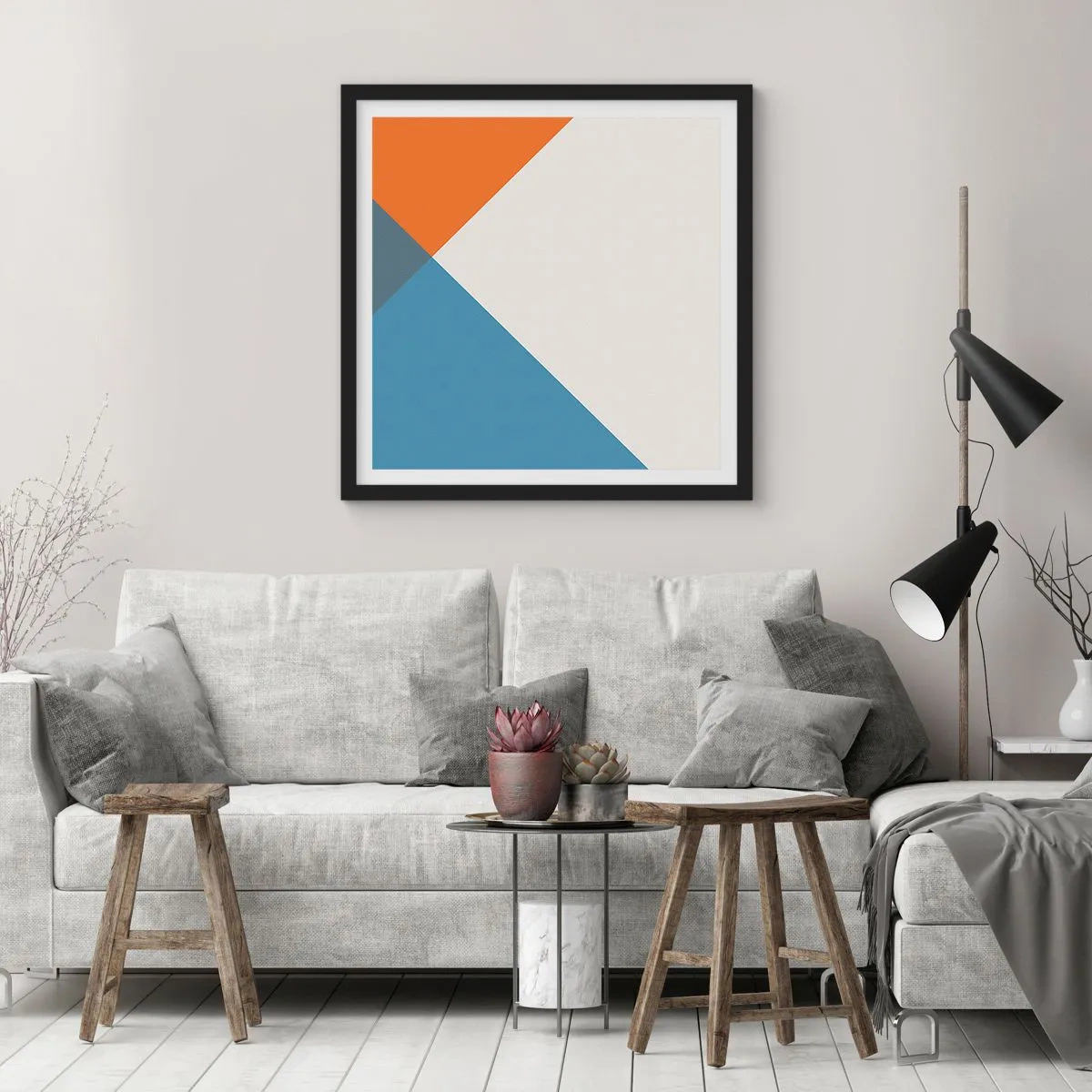 Pôster com moldura preta - Em termos de... - 50x50 cm