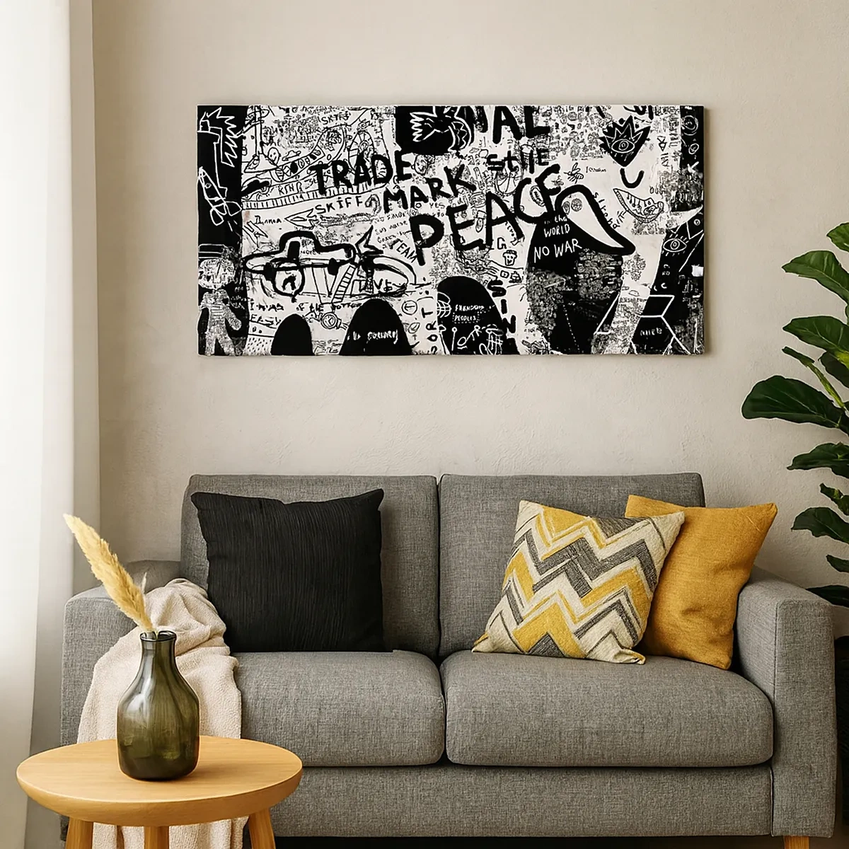 Quadro em tela - O rico mundo das ruas - 30x30 cm