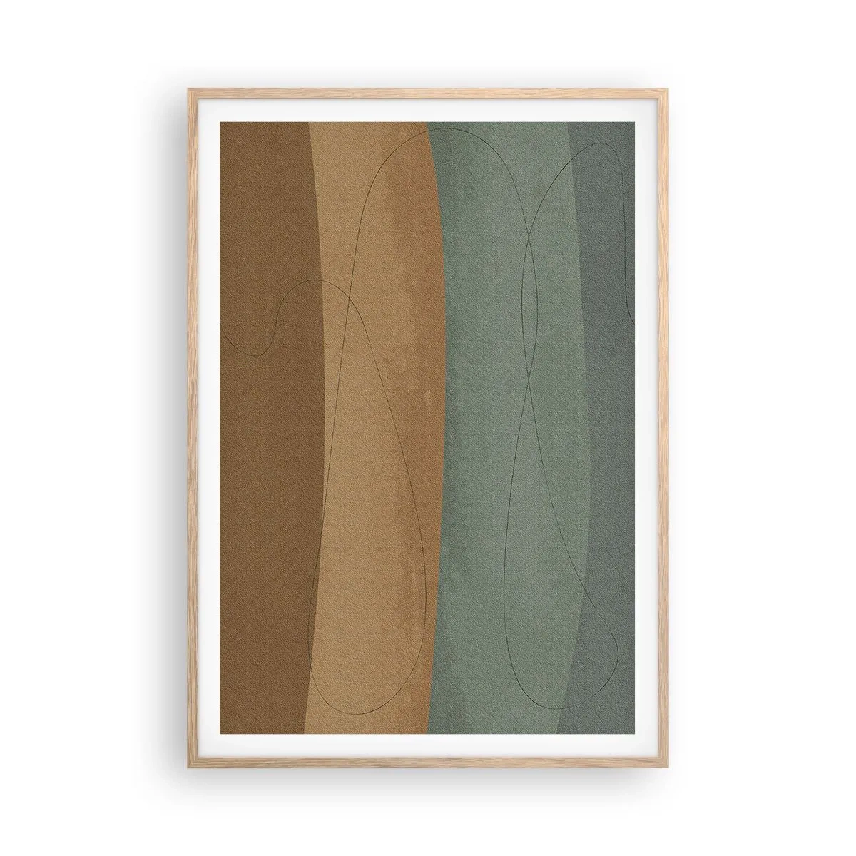 Pôster com moldura de carvalho claro - Composição horizontal - 70x100 cm