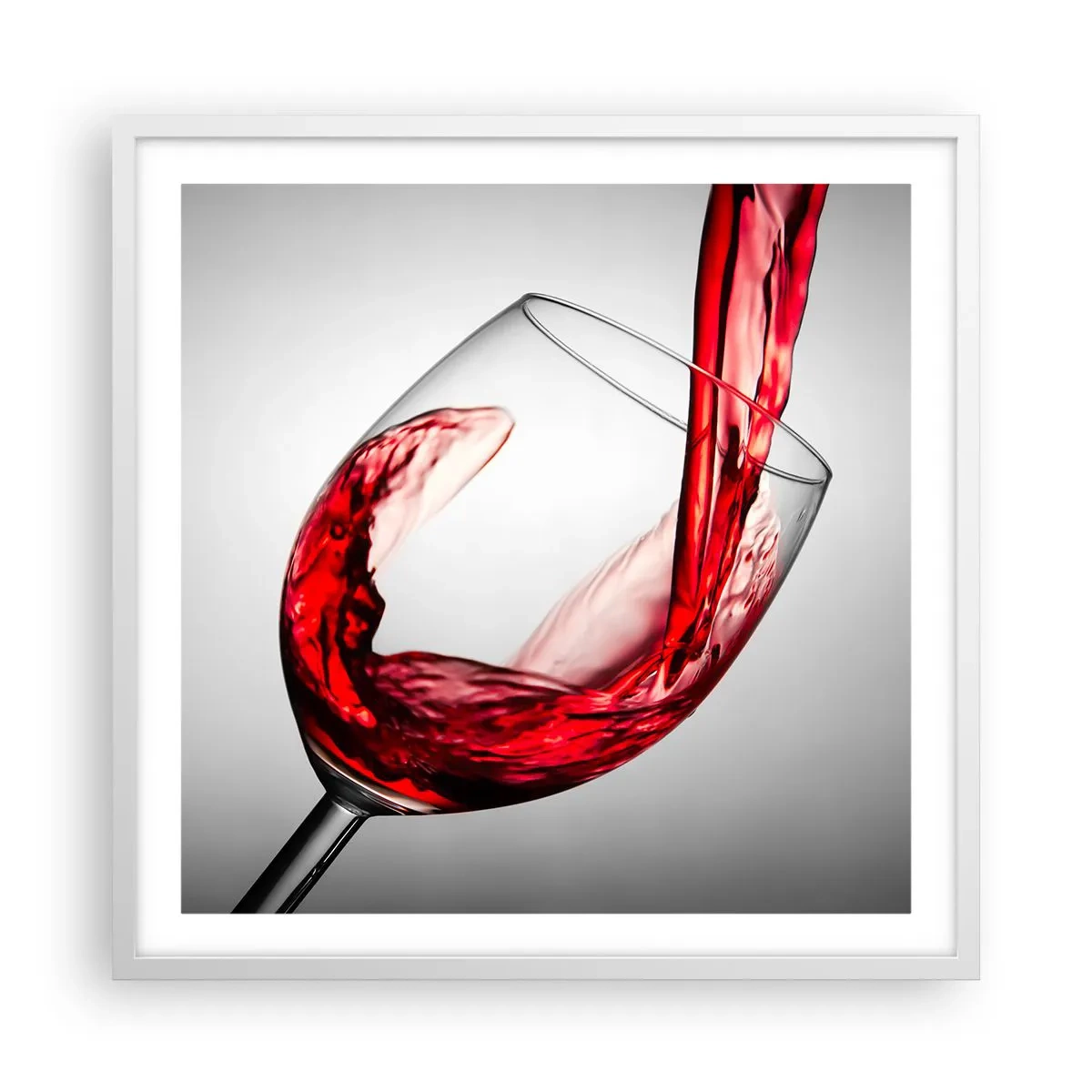 Pôster em moldura branca - Cor - movimento - som - 60x60 cm