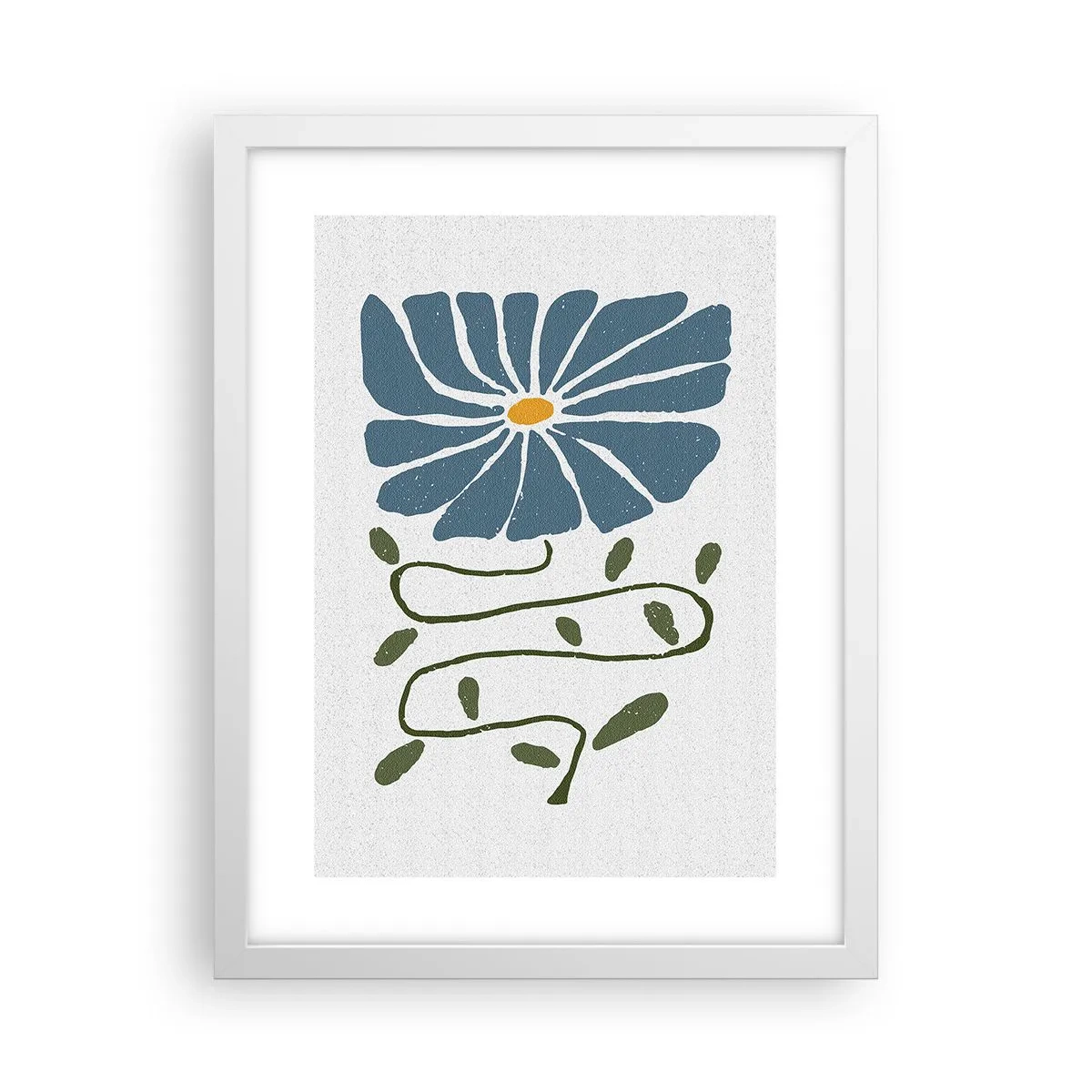 Pôster em moldura branca - Um ramo para uma flor - 30x40 cm