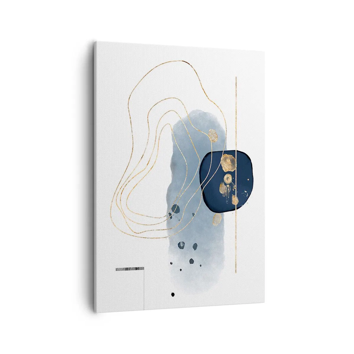 Quadro em tela - Fantasia azul e dourada - 50x70 cm