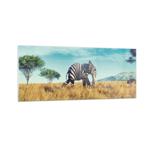 Quadro em vidro - Cinza não está mais na moda - 100x40 cm