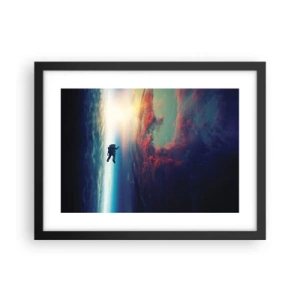 Pôster com moldura preta - Enfrentando o universo - 40x30 cm