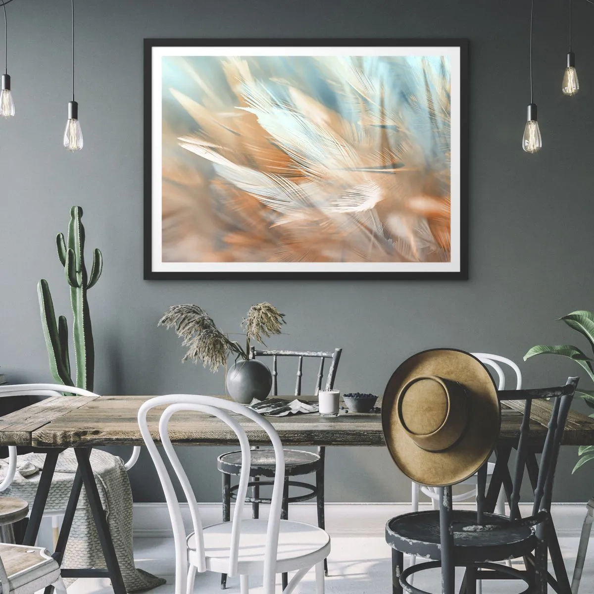 Pôster com moldura preta - Na terra da gentileza - 100x70 cm